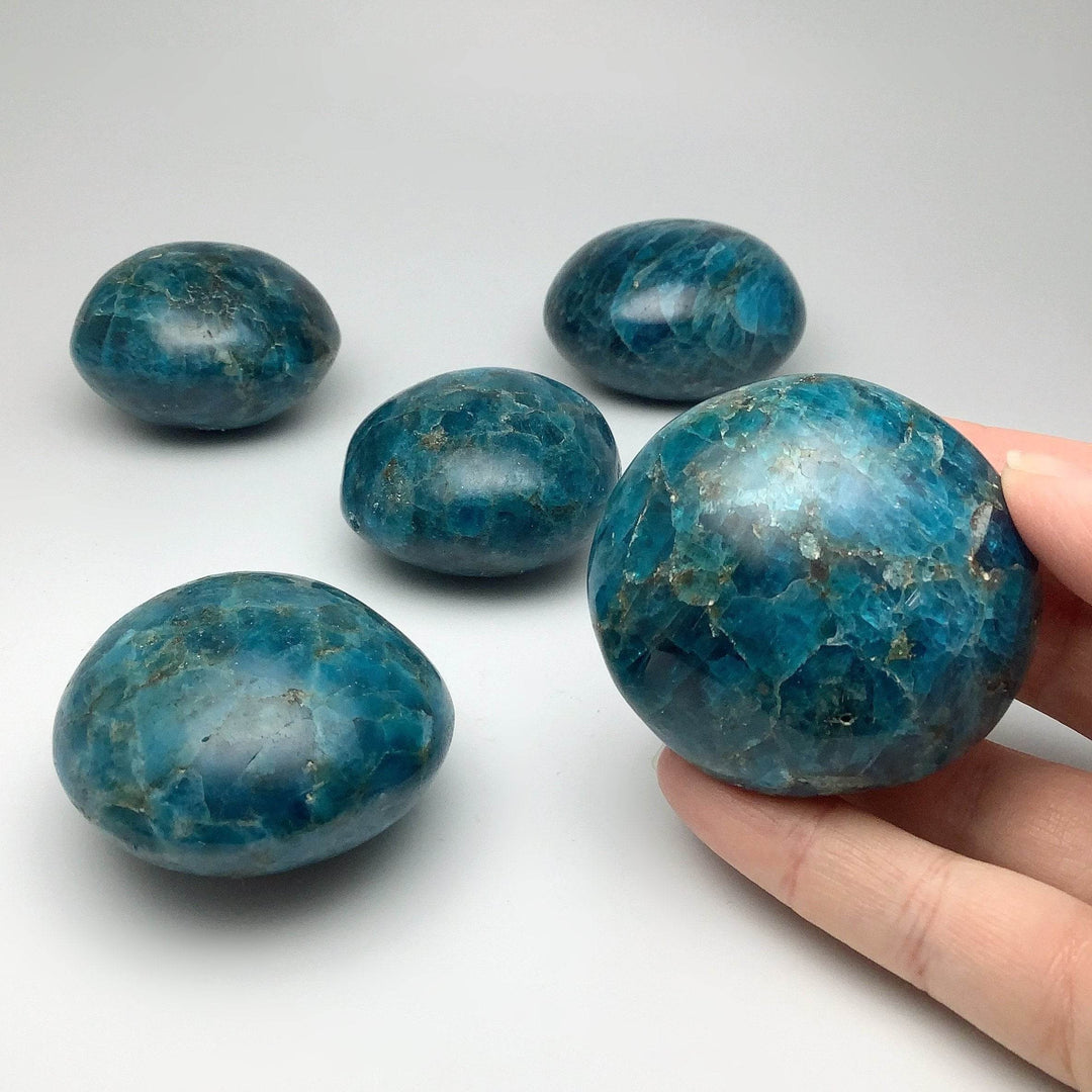 Blue Apatite Tumble-Rocks and Gems Canada