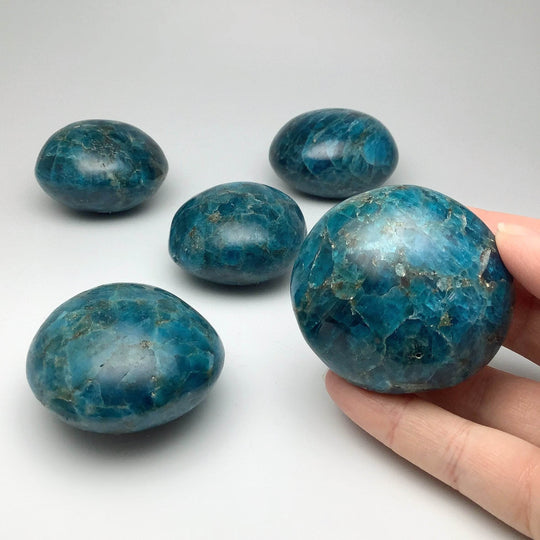 Blue Apatite Tumble-Rocks and Gems Canada