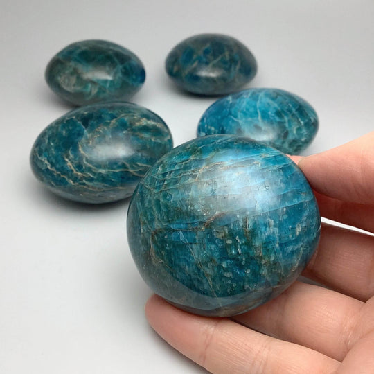 Blue Apatite Tumble-Rocks and Gems Canada