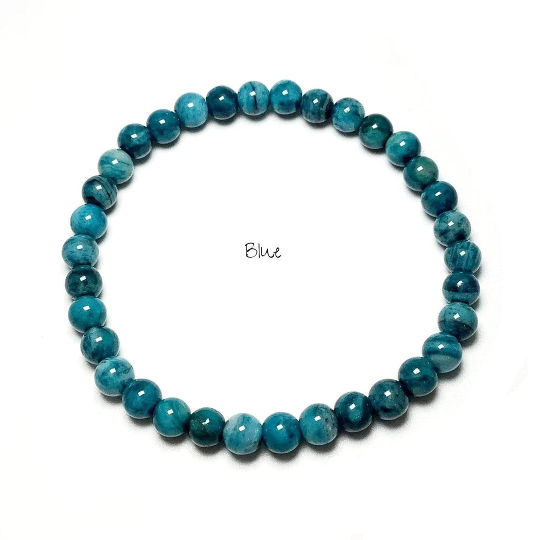 Blue Crazy Lace Agate Beaded Bracelet-Rocks and Gems Canada