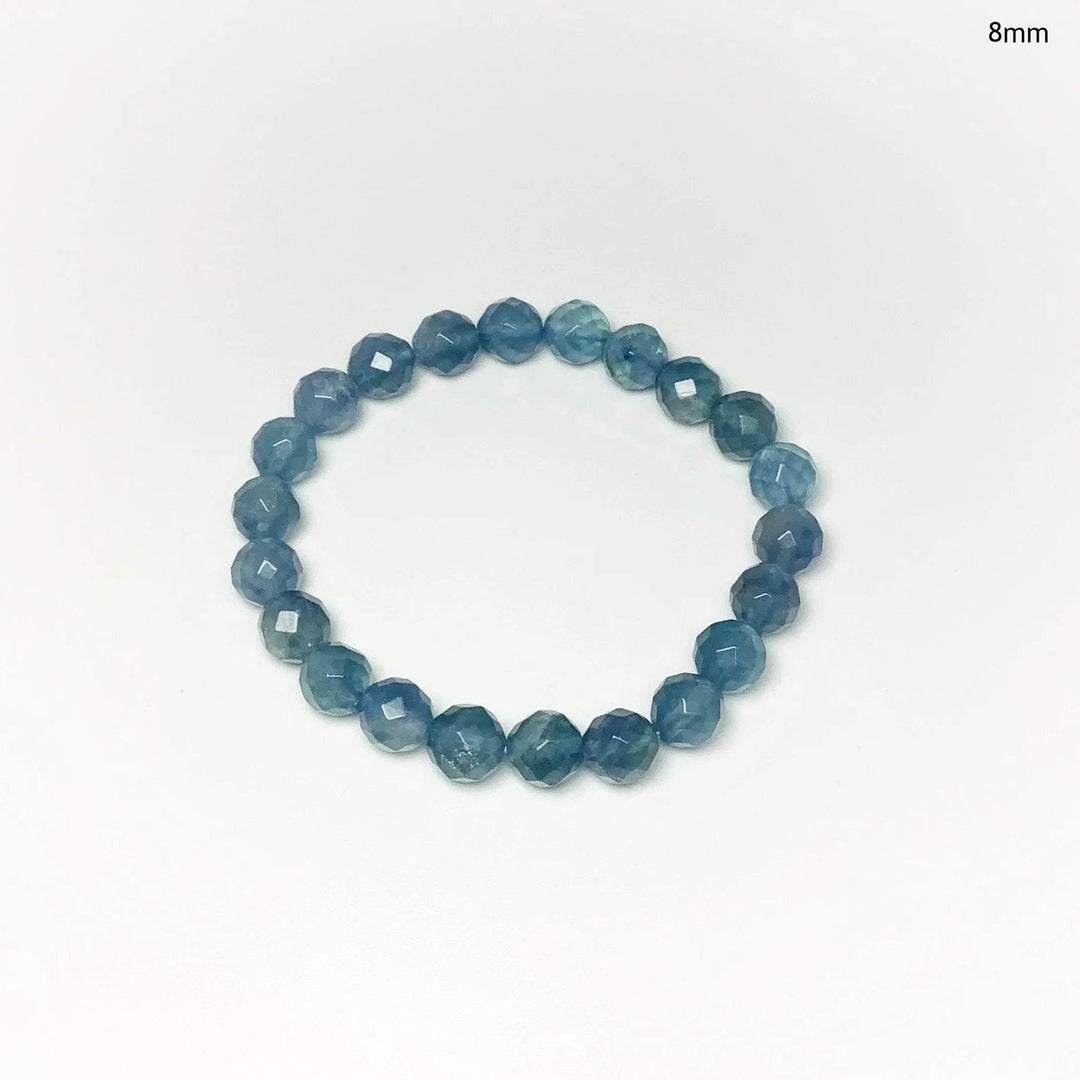 Blue Fluorite Faceted Beaded Bracelet-Rocks and Gems Canada