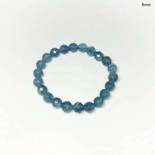 Blue Fluorite Faceted Beaded Bracelet-Rocks and Gems Canada