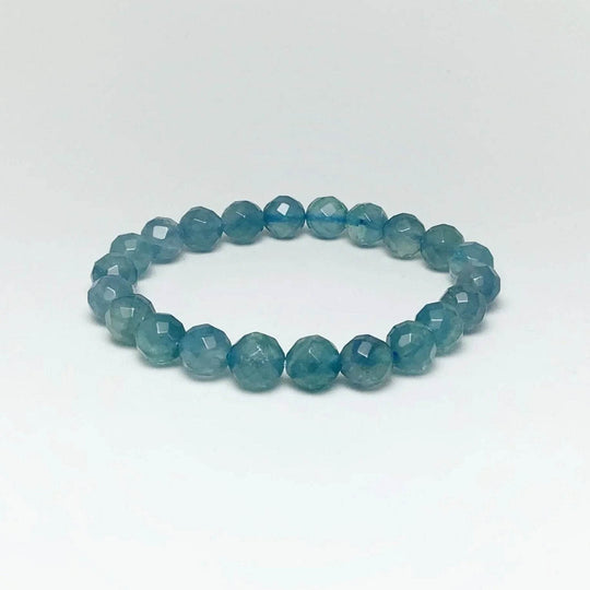 Blue Fluorite Faceted Beaded Bracelet-Rocks and Gems Canada