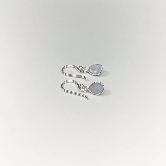 Blue Lace Agate Dangle Earrings-Rocks and Gems Canada