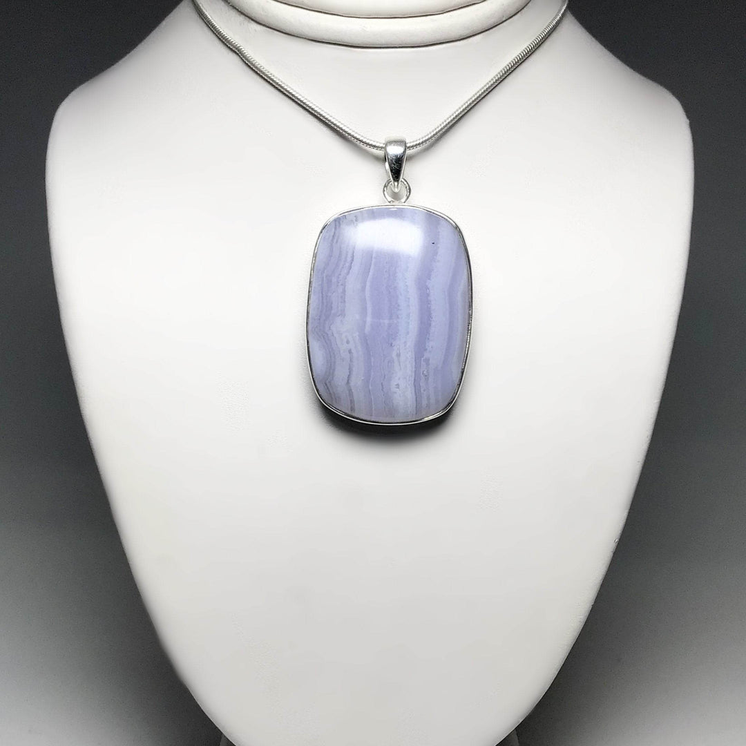 Blue Lace Agate Pendant-Rocks and Gems Canada