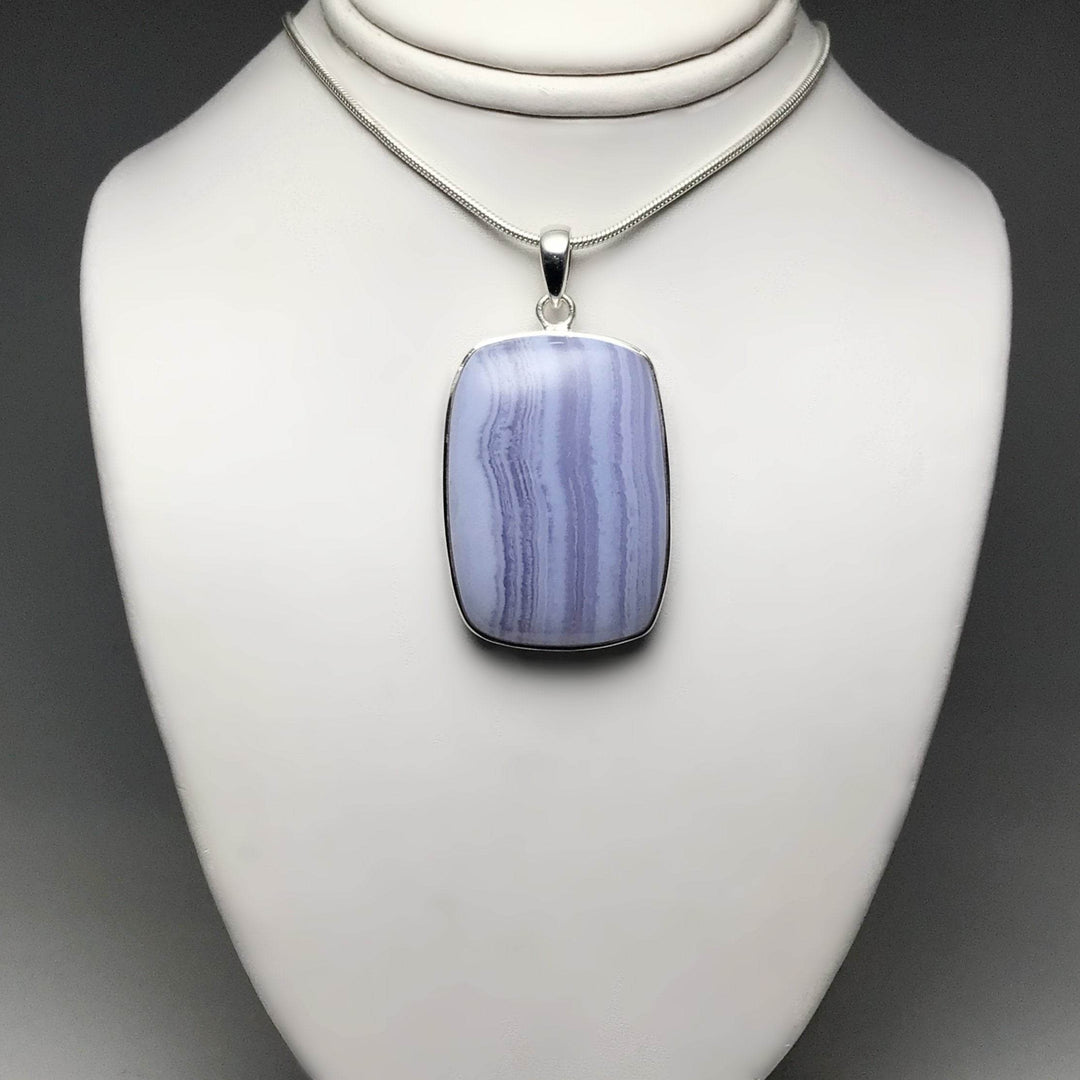 Blue Lace Agate Pendant-Rocks and Gems Canada
