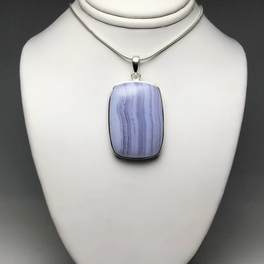 Blue Lace Agate Pendant-Rocks and Gems Canada