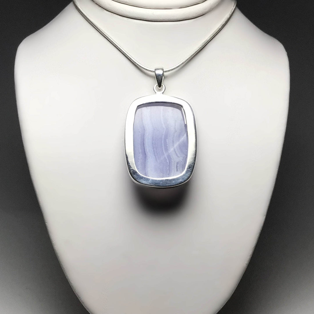 Blue Lace Agate Pendant-Rocks and Gems Canada
