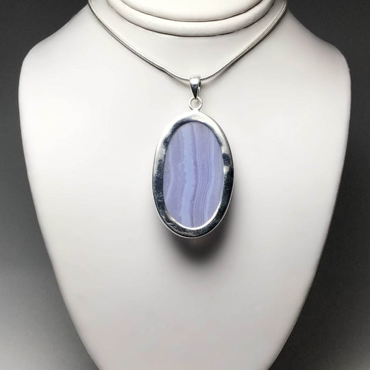 Blue Lace Agate Pendant-Rocks and Gems Canada