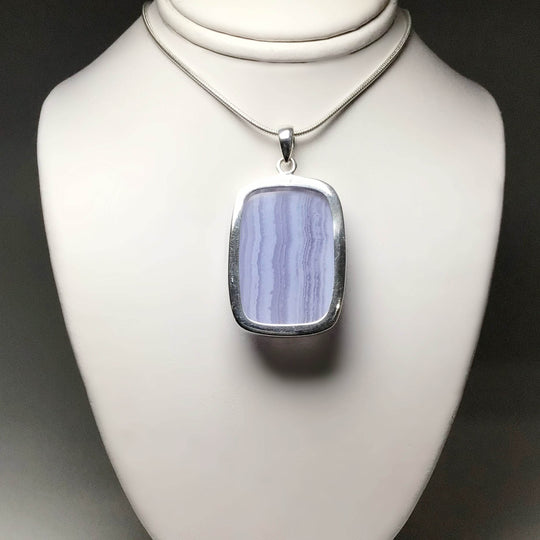 Blue Lace Agate Pendant-Rocks and Gems Canada