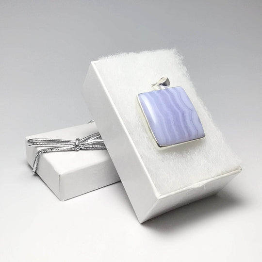 Blue Lace Agate Pendant-Rocks and Gems Canada