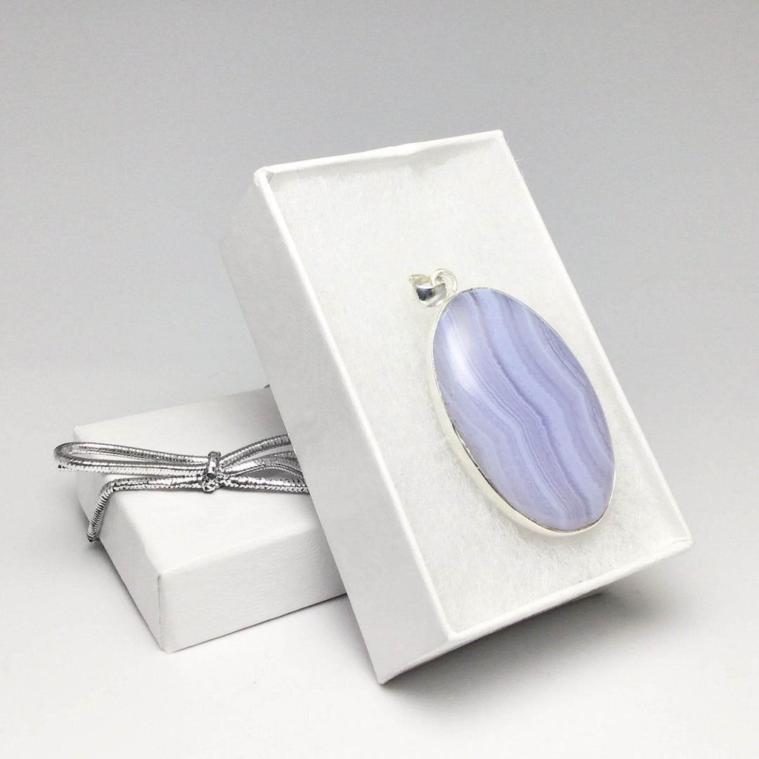 Blue Lace Agate Pendant-Rocks and Gems Canada