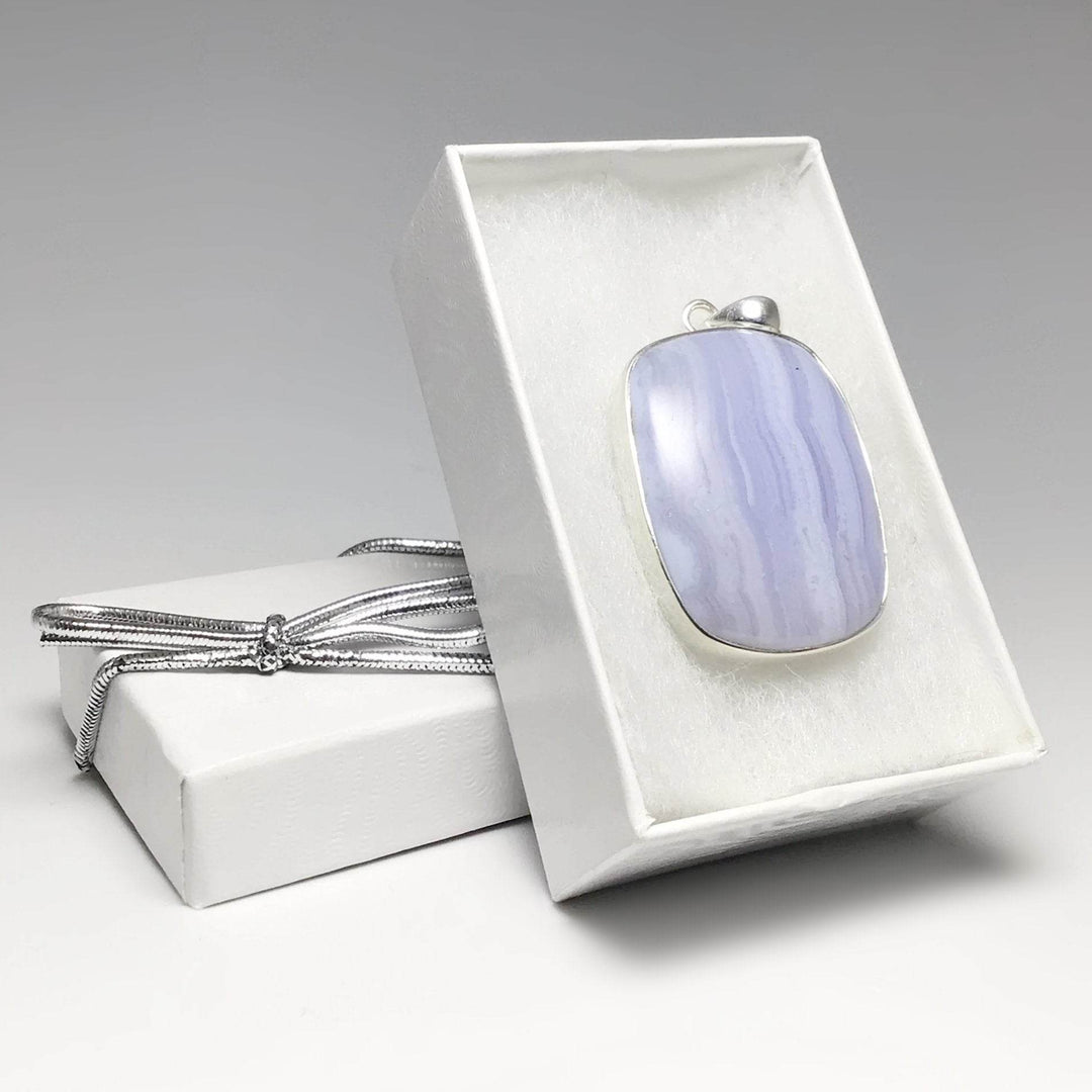 Blue Lace Agate Pendant-Rocks and Gems Canada