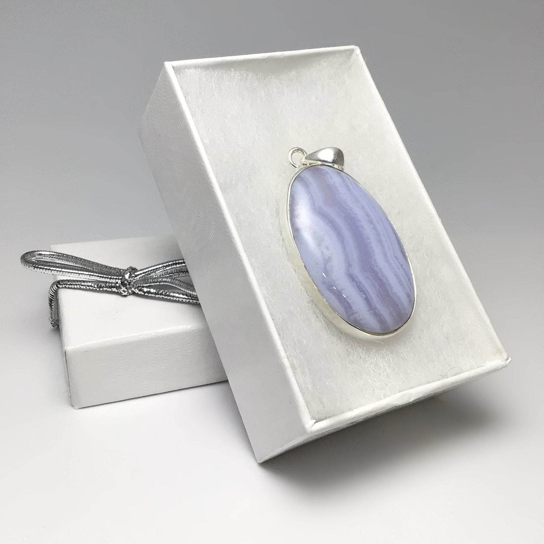 Blue Lace Agate Pendant-Rocks and Gems Canada