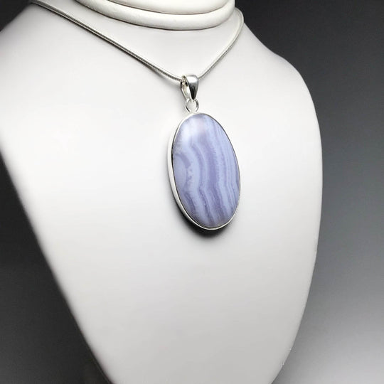 Blue Lace Agate Pendant-Rocks and Gems Canada