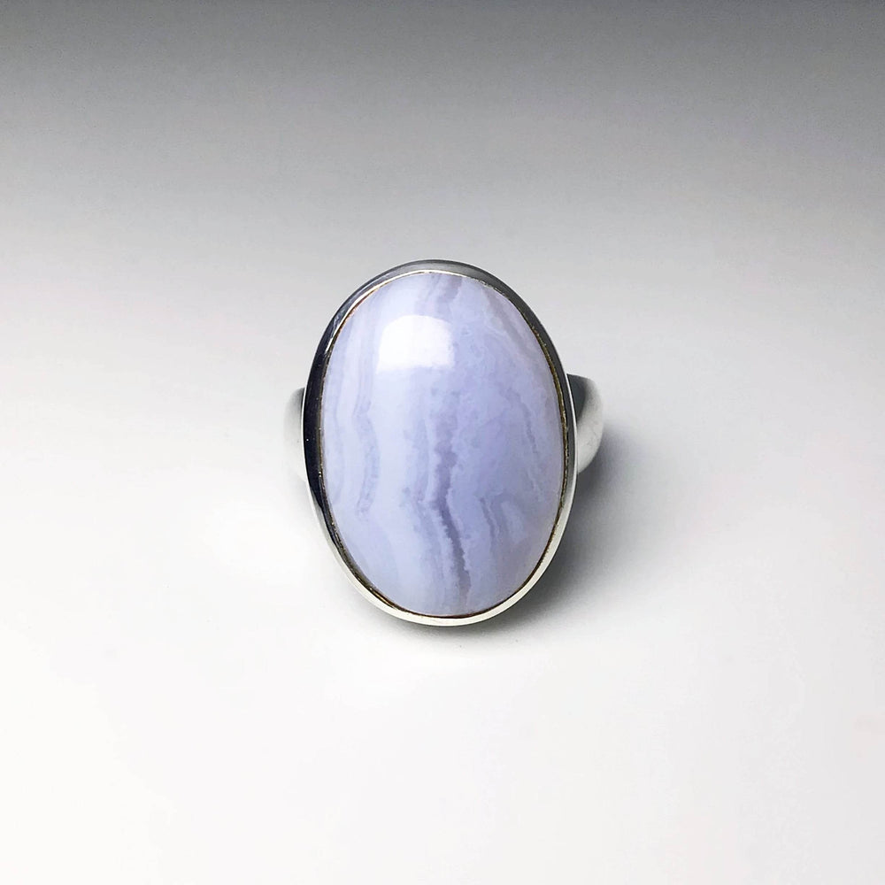 Blue Lace Agate Ring-Rocks and Gems Canada