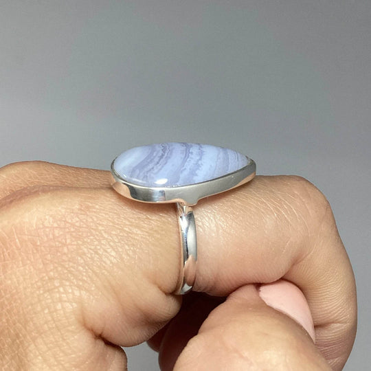 Blue Lace Agate Ring-Rocks and Gems Canada