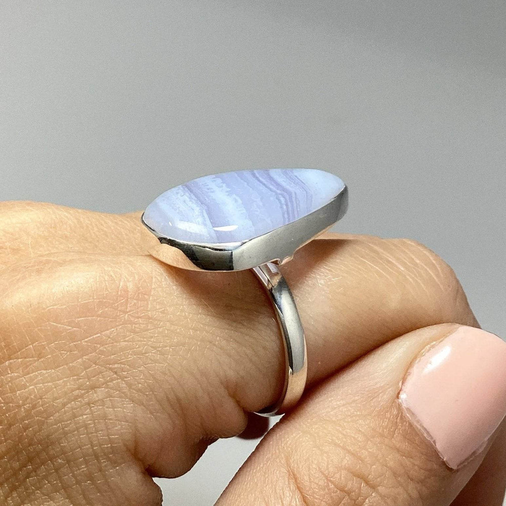 Blue Lace Agate Ring-Rocks and Gems Canada