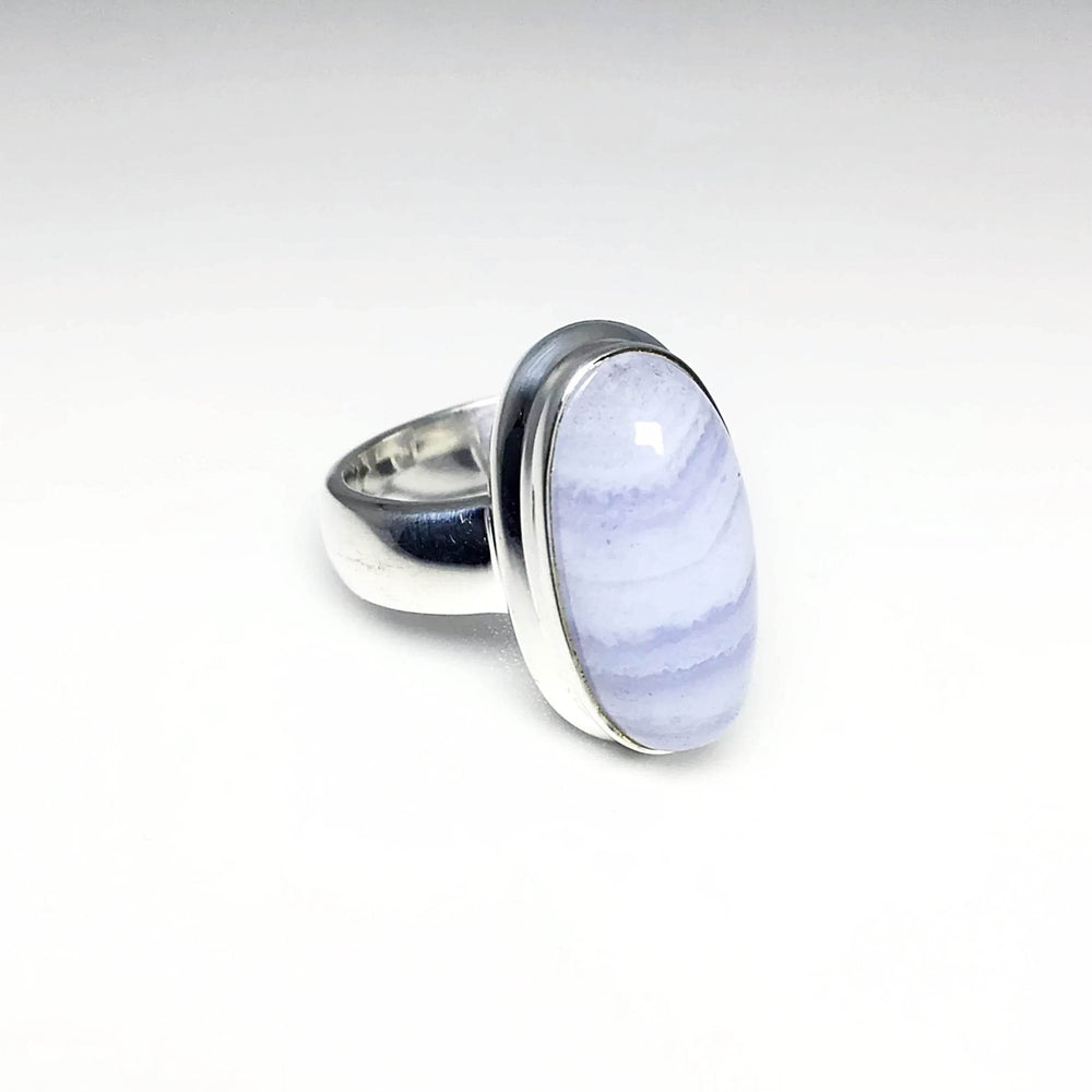 Blue Lace Agate Ring-Rocks and Gems Canada