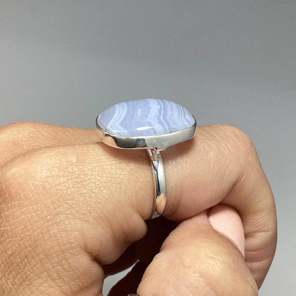 Blue Lace Agate Ring-Rocks and Gems Canada