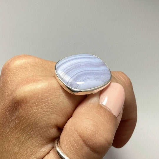 Blue Lace Agate Ring-Rocks and Gems Canada