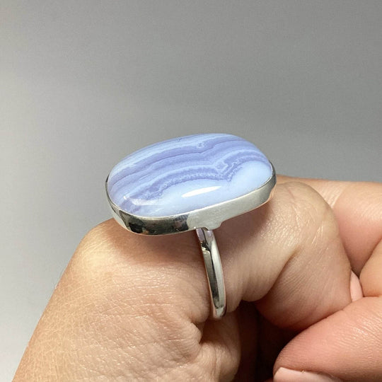 Blue Lace Agate Ring-Rocks and Gems Canada