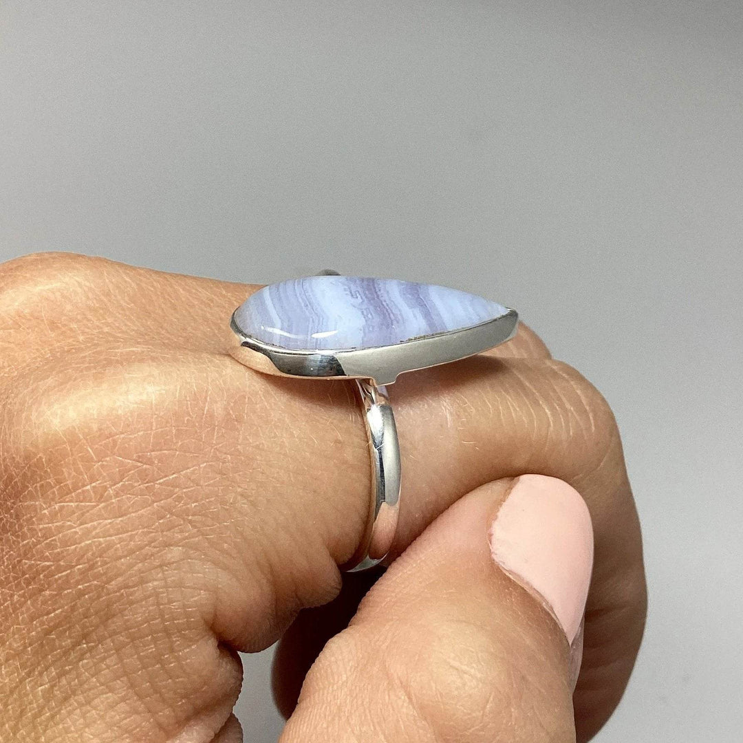 Blue Lace Agate Ring-Rocks and Gems Canada