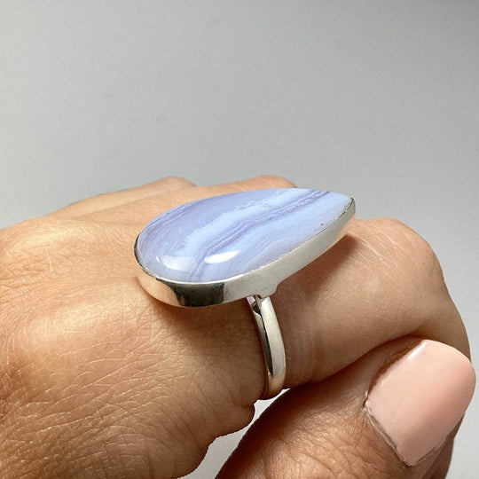 Blue Lace Agate Ring-Rocks and Gems Canada