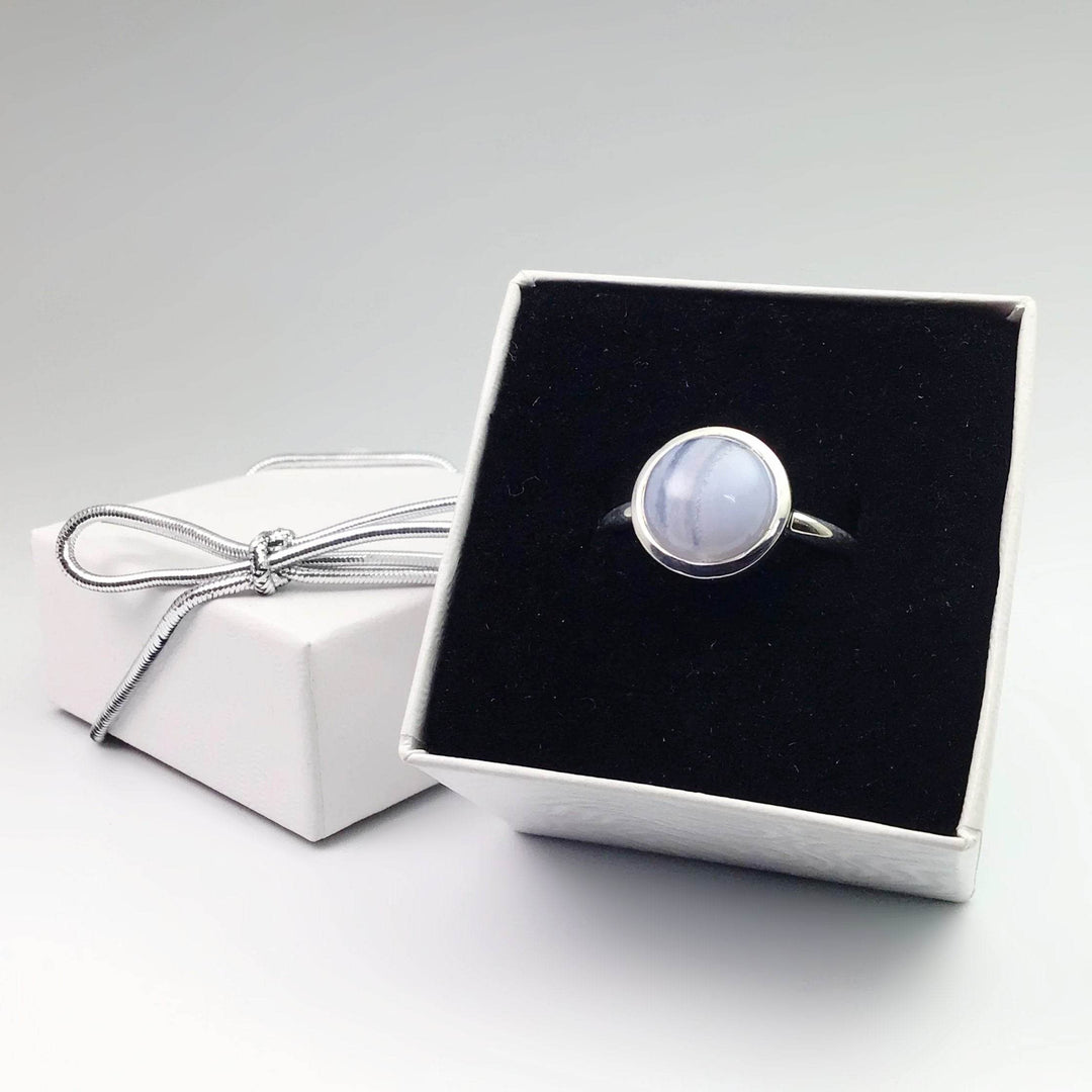 Blue Lace Agate Ring-Rocks and Gems Canada