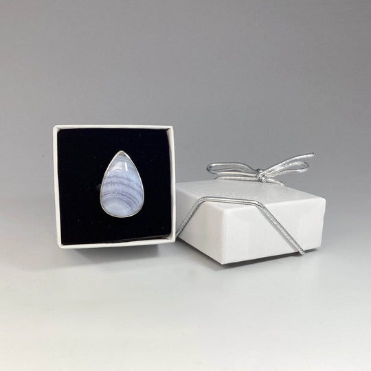 Blue Lace Agate Ring-Rocks and Gems Canada