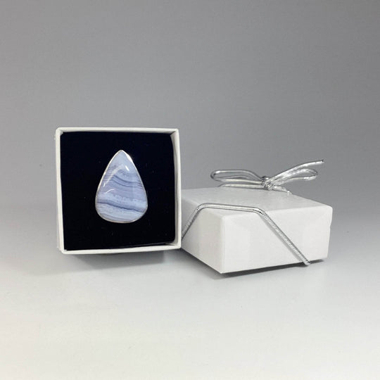 Blue Lace Agate Ring-Rocks and Gems Canada