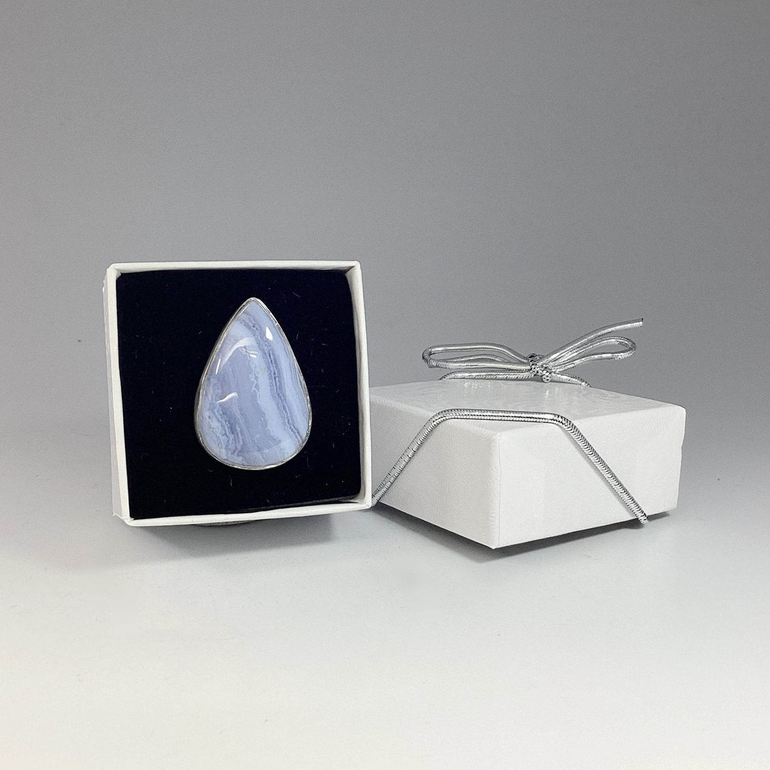 Blue Lace Agate Ring-Rocks and Gems Canada