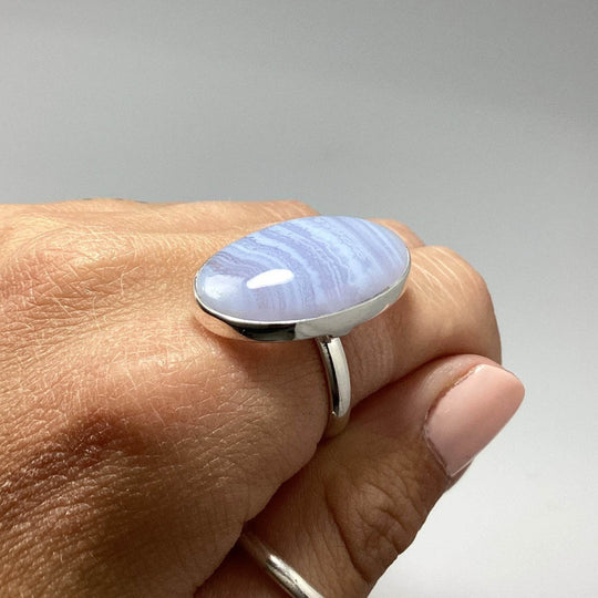 Blue Lace Agate Ring-Rocks and Gems Canada