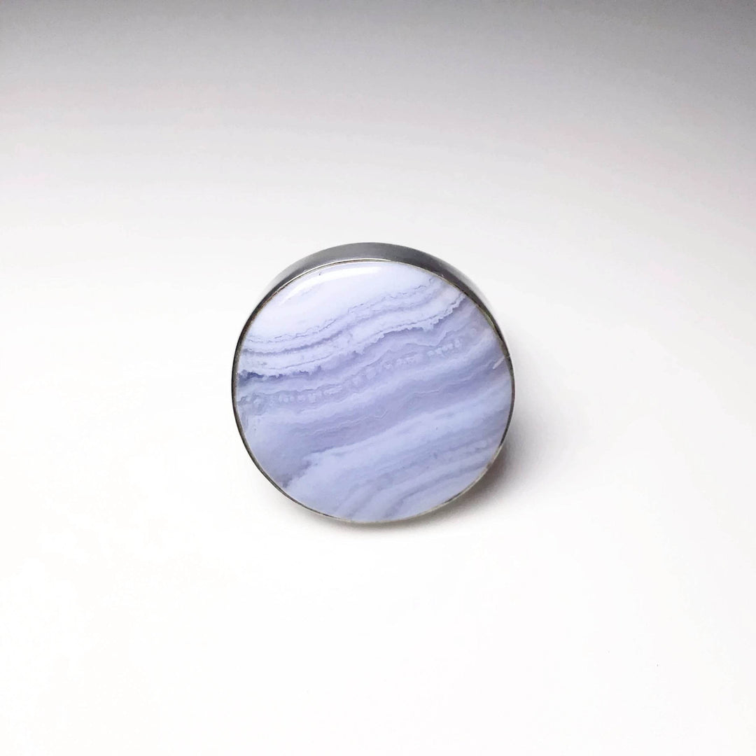 Blue Lace Agate Ring-Rocks and Gems Canada