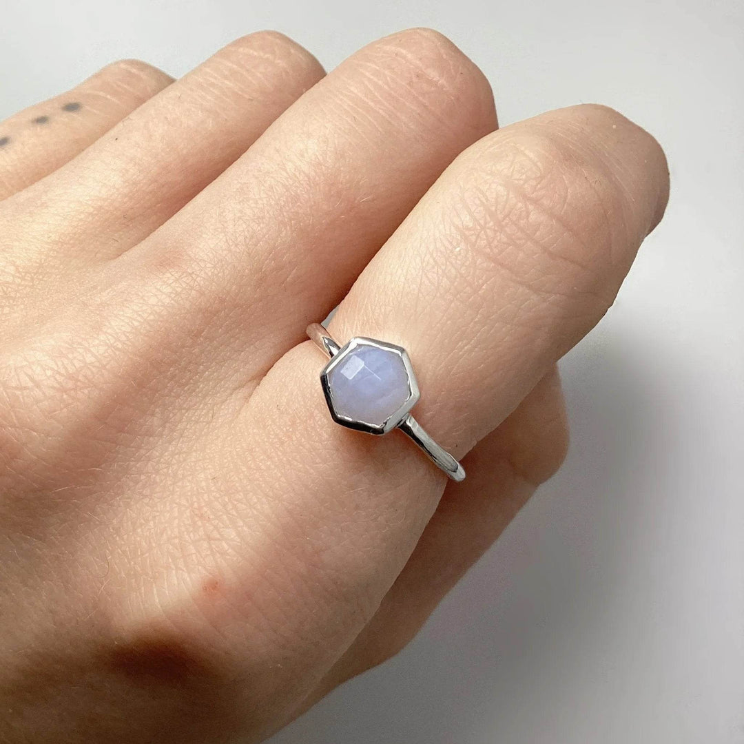 Blue Lace Agate Ring-Rocks and Gems Canada