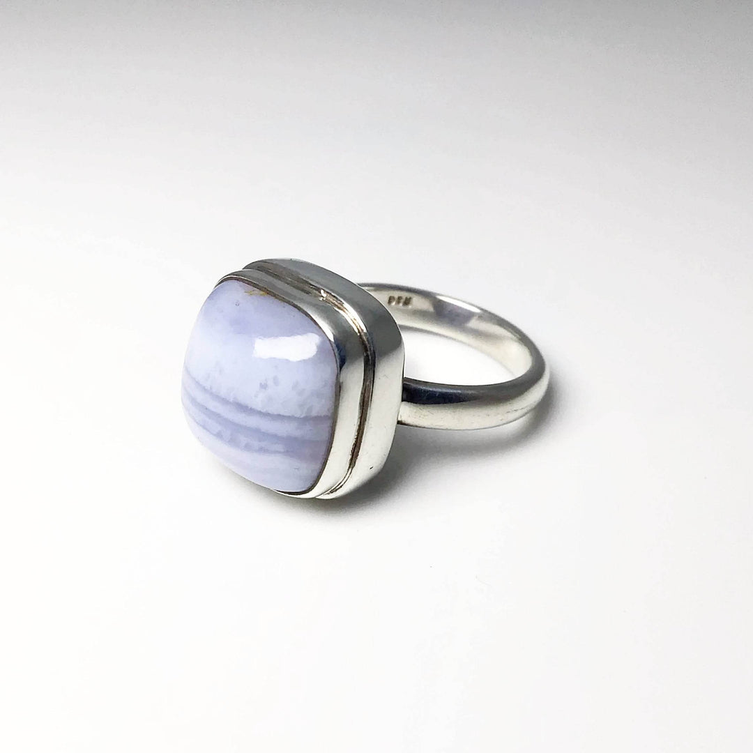 Blue Lace Agate Ring-Rocks and Gems Canada
