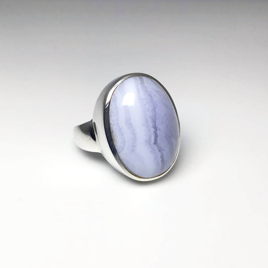 Blue Lace Agate Ring-Rocks and Gems Canada