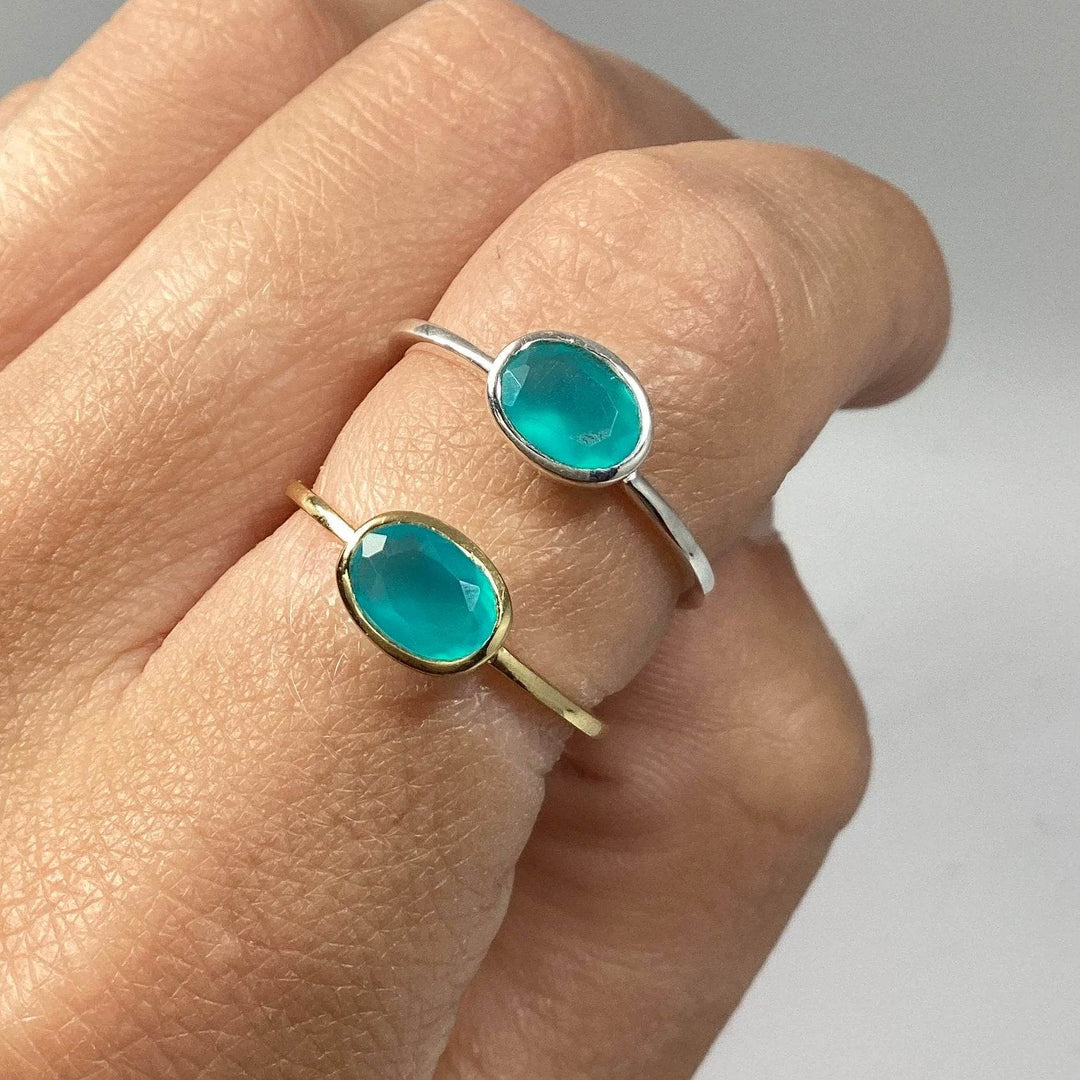 Blue Onyx Ring-Rocks and Gems Canada
