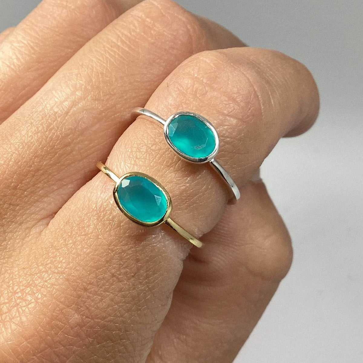 Blue Onyx Ring-Rocks and Gems Canada