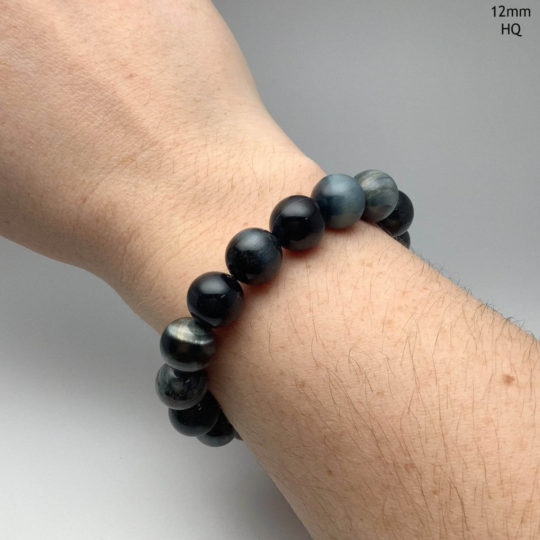 Blue Tiger Eye Beaded Bracelet-Rocks and Gems Canada