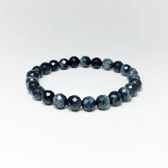 Blue Tiger Eye Faceted Beaded Bracelet-Rocks and Gems Canada