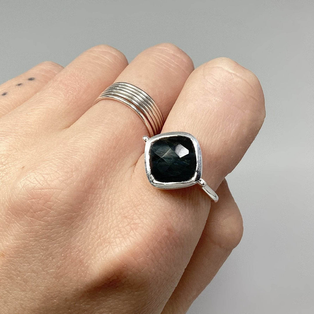 Blue Tiger Eye Ring-Rocks and Gems Canada