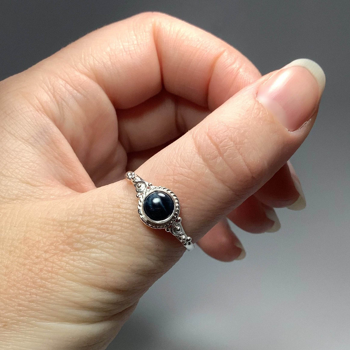 Blue Tiger Eye Ring-Rocks and Gems Canada