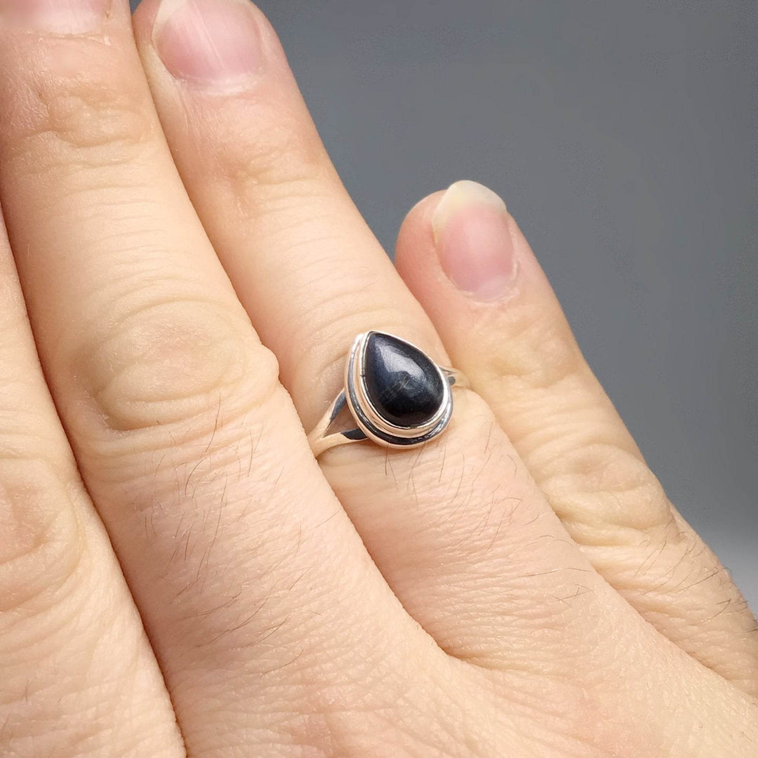 Blue Tiger Eye Ring-Rocks and Gems Canada