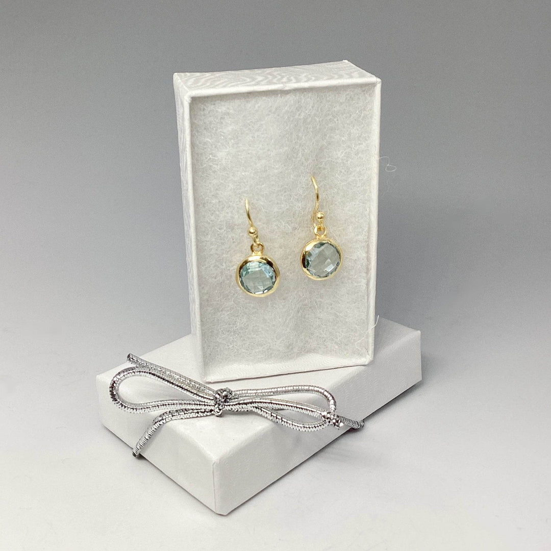 Blue Topaz Dangle Earrings-Rocks and Gems Canada