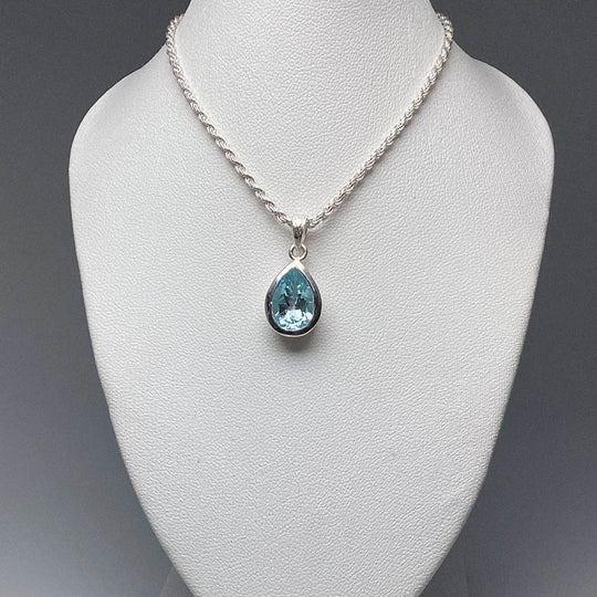 Blue Topaz Pendant-Rocks and Gems Canada