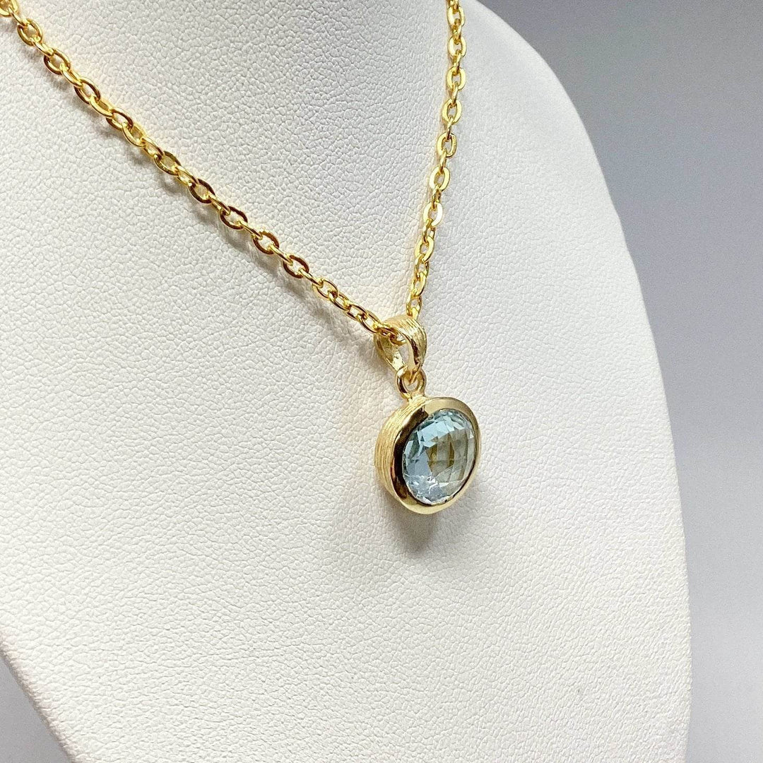Blue Topaz Pendant-Rocks and Gems Canada