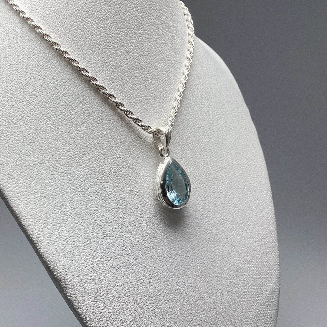 Blue Topaz Pendant-Rocks and Gems Canada