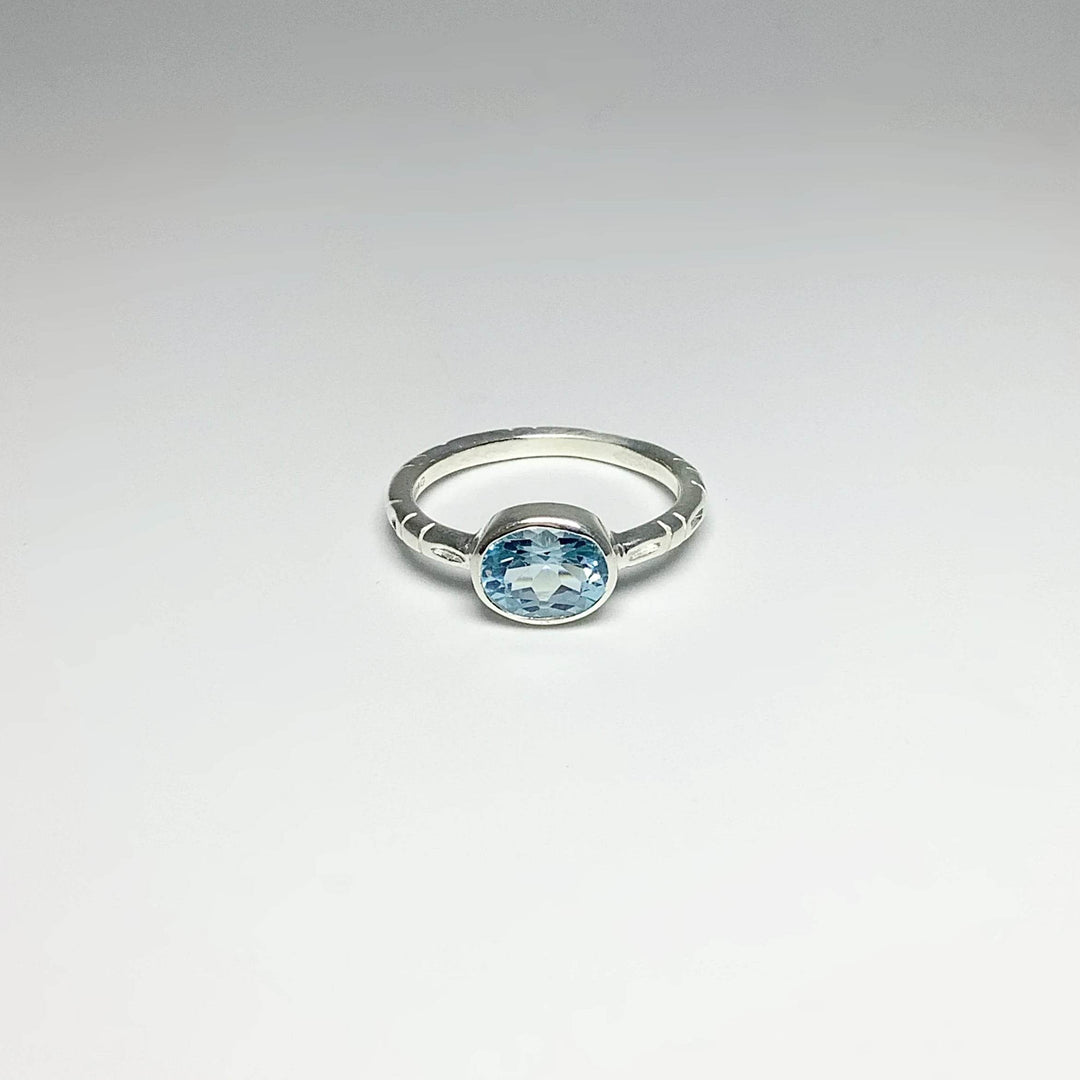 Blue Topaz Ring-Rocks and Gems Canada