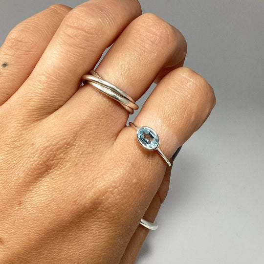 Blue Topaz Ring-Rocks and Gems Canada